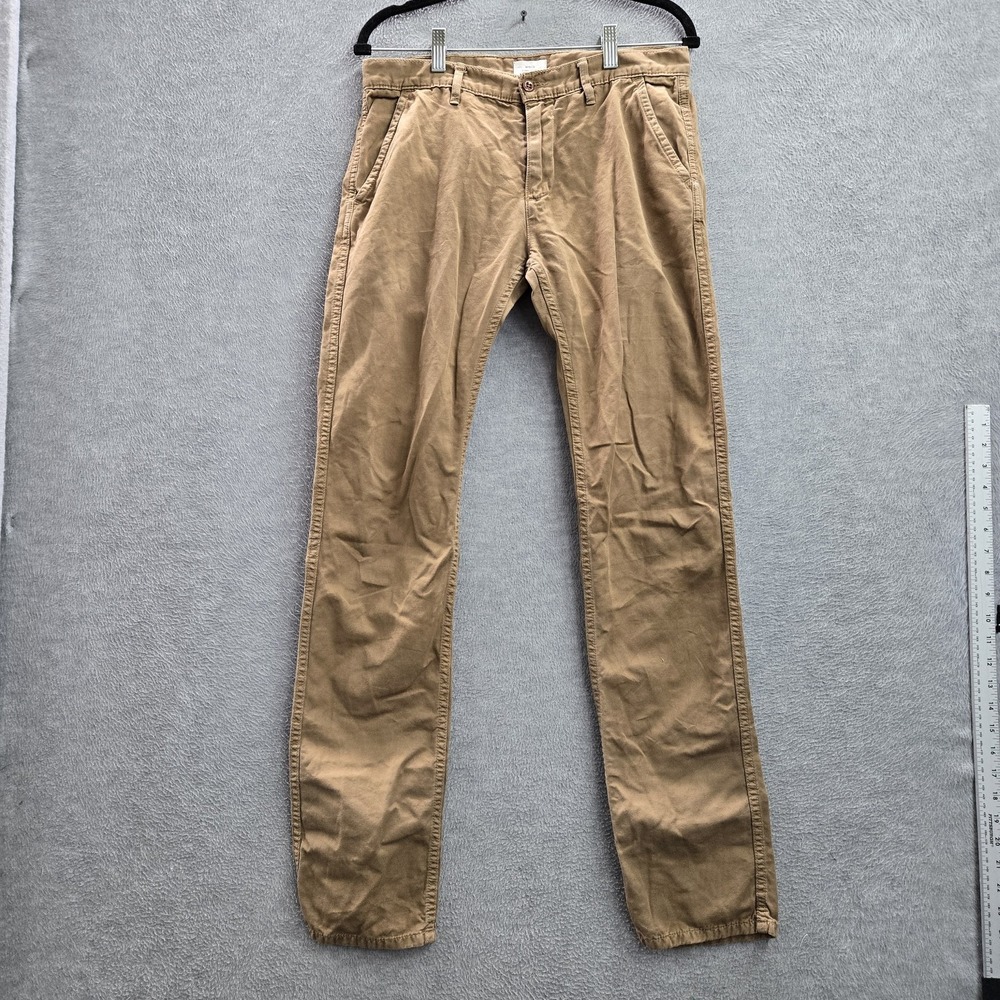 Apolis Global Citizen Men Pants 31 Brown Chino Twill Button 33" Inseam